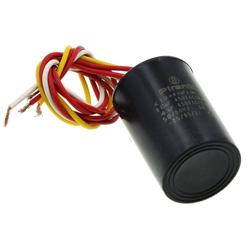 Рабочий конденсатор Leon One 10+4мкф 450V (D41 / H62 мм)