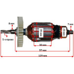 якір дриль Sturm ID 2150 / Енергомаш ДУ- 21500( 129*35 5-з право)