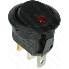 Тумблер круглый 2 положения 3 контакта светодиод d24 mm 6A