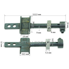 Шток лобзика 2№M D9 L112,5 чарка36*14 мм