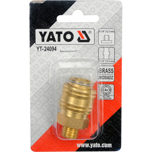 Быстросъемное соединение пневматическое YATO d 1/4 внешняя резьба d 1/4