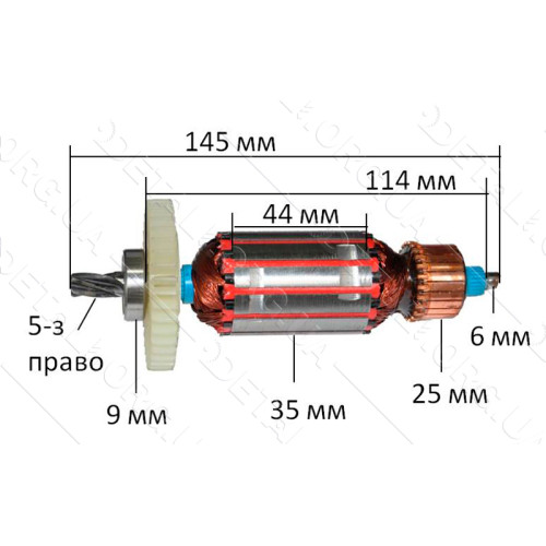 якір перфоратор Einhell RT - RH 20( 145*35 5-з /право)