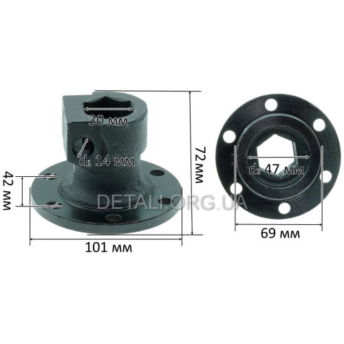 Фланец отбойного молотка 65A15