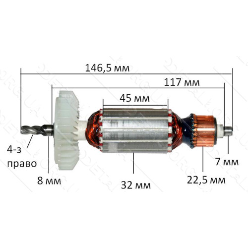 якір лобзик Зеніт ЗПЛ- 850 Профі( 146,5*32 4-з /право)
