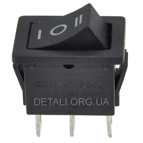 Тумблер 3 положения 3 контакта 15*21 mm 6A