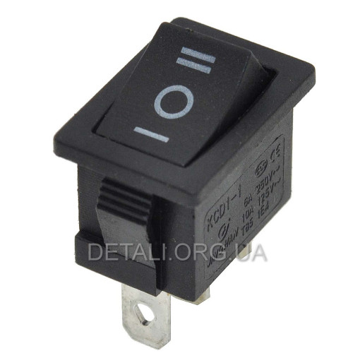 Тумблер 3 положення 3 контакти 15*21 mm 6A