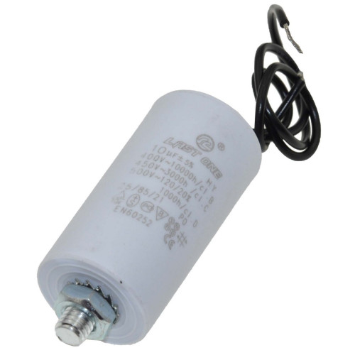 Конденсатор Last One 10мкф дроти + гвинт HY10 CBB - 60L(30*57мм)
