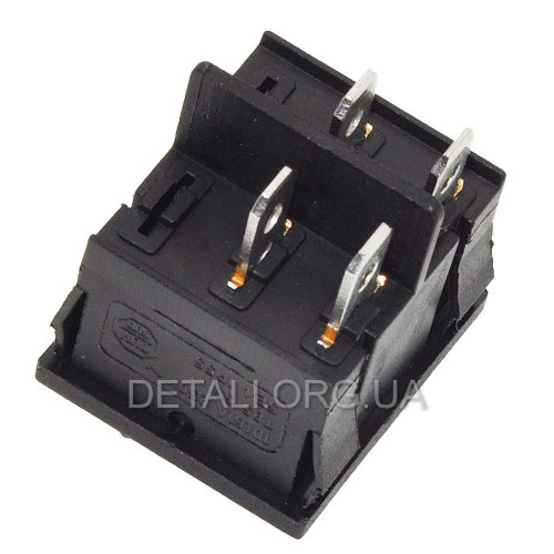 Тумблер 2 положення 4 контакти 21*24 mm 6A