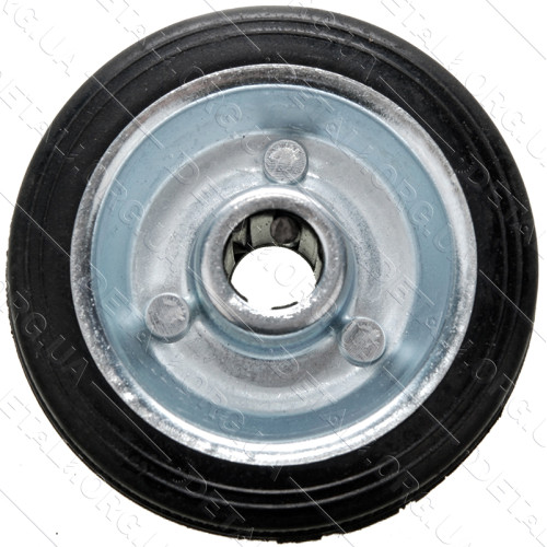 Колесо для тачек и платформ (литая резина) (75mm, ступица 40mm, под ось 12mm) ELIT