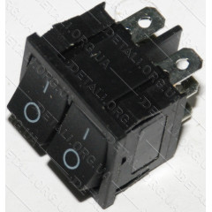 тумблер подвійний 2 положення 6 контактів 21*25 mm 6A