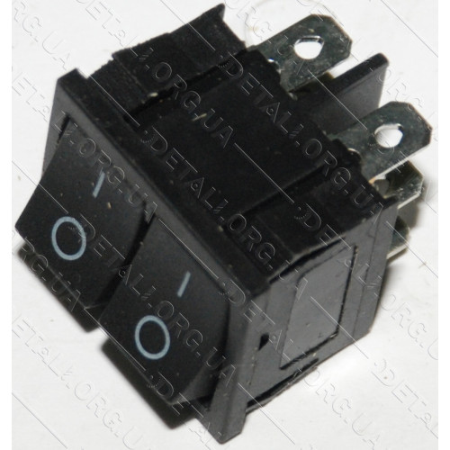 тумблер подвійний 2 положення 6 контактів 21*25 mm 6A