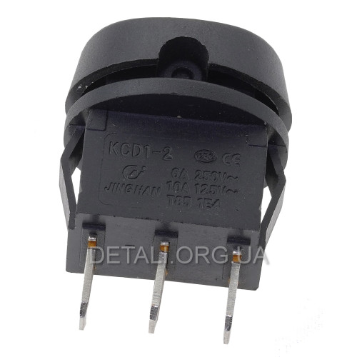Тумблер круглый 3 положения 3 контакта d 22 mm 6A