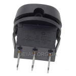 Тумблер круглий 3 положення 3 контакти d 22 mm 6A