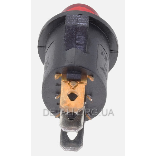 Тумблер овал с подсветкой 2 положения 3 контакта 17*25 mm 6A