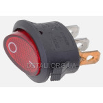 Тумблер овал с подсветкой 2 положения 3 контакта 17*25 mm 6A