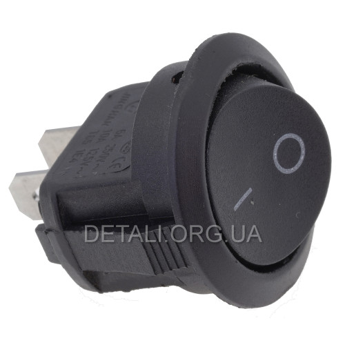тумблер круглий 2 положення 2 контакти d 23 mm 6A