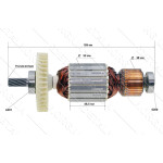 Якір пили торцювання Bosch GCM 12 оригінал 2610911695 (199*53 9-з вправо) (замена2610020934)