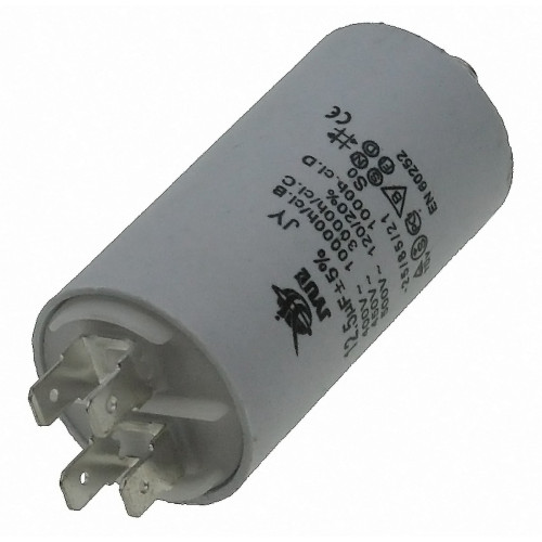 Конденсатор JYUL CBB-60M 12.5мкф- 450 VAC болт + клеммы (35*66 mm)