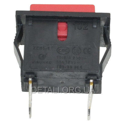 кнопка 2 контакти 15*22 mm 10(6) A