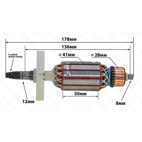 Якір полірування Craft-Tec NEW (178*41 6-з ліво конус)