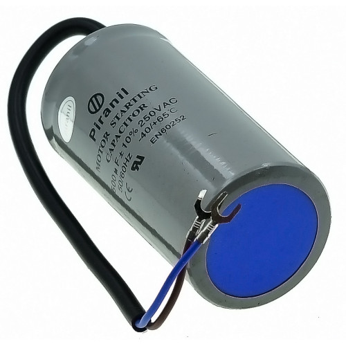 Конденсатор Piranil CD-60 500мкф - 250 VAC Пусковий 50Hz (50*103 mm) дроти