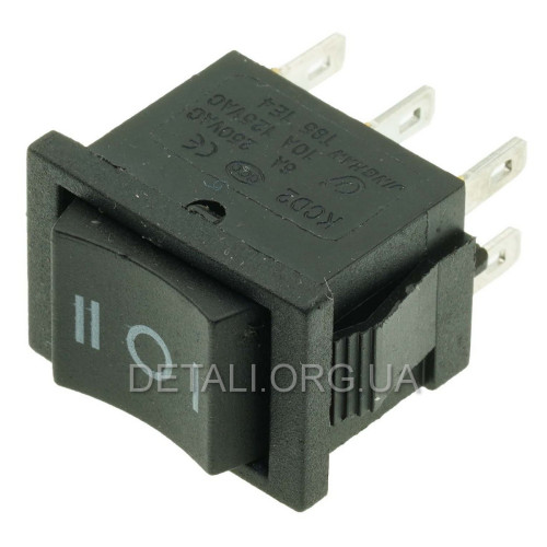 Тумблер 3 положення 6 контактів KCD2 15*21 mm 6A