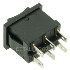 Тумблер 3 положення 6 контактів KCD2 15*21 mm 6A 2