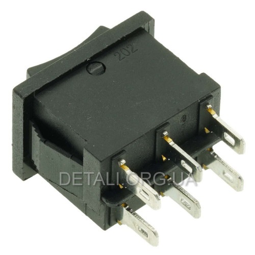 Тумблер 3 положения 6 контактов KCD2 15*21 mm 6A