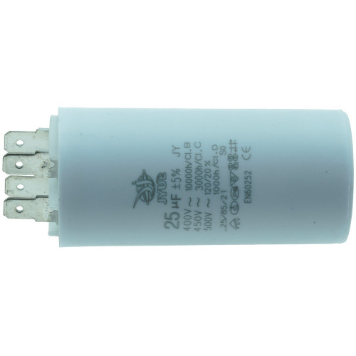 Конденсатор JYUL CBB-60H 25мкф - 450 VAC клеми (34*72 mm)