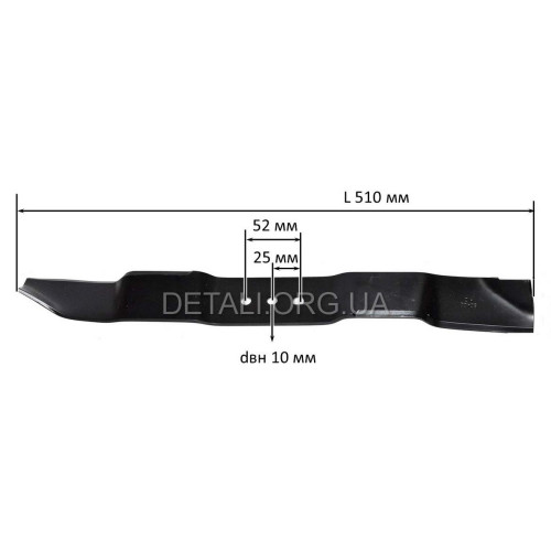 Ніж газонокосарки AL-KO Easy 5.1 SP-S сталь (d10/L510/Мц52 мм)