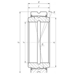 Підшипник BBC-R GE45 ES 2RS (45*68*25) ковзання 2