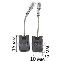 Вугільні щітки кутової шліфувальної машини Bosch GWS 17-125 S 6х10х15 оригінал 1607000EJ7 2