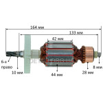 Якір дискової пилки Forte CS 185 (164*44 6-з право Тип-2)