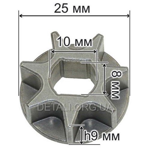 Звездочка минипила аккумуляторная Tekhmann TCMC-10/I20 (d10*8/D25/h9/7-з)