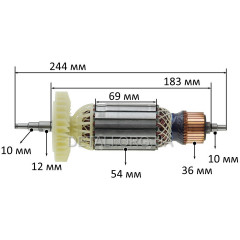 Якір штроборізу Dnipro-M GC-255W (244*54 посадка 10 мм)