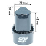 Аккумулятор шуруповерт Элпром 12V Li-Ion, 2Ач