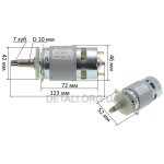 Двигатель аккумуляторного лобзика Tekhmann TJS-80/i20 RS-785S 20V (D46 / H123 / dвала 10мм 7з)