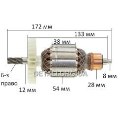 Якір торцювальної пили Worcraft (172*54 6-з право)