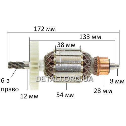 Якір торцювальної пили Worcraft (172*54 6-з право)