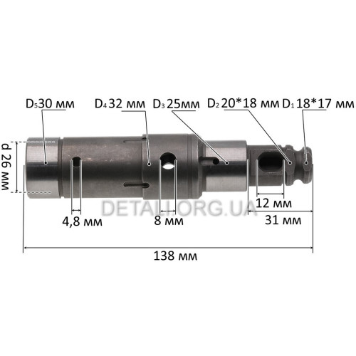 Ствол перфоратора Hitachi DH28PBY аналог 335261