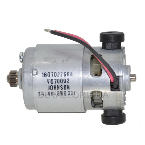 Двигатель шуруповерта Bosch GSR 140-LI оригинал 160702266M (d46 Lвала 66 шестерня 16-з d11)