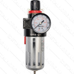 Фільтр пневматичний з редуктором і манометром YATO 1/2 maxP 0.93 MPa 25/50