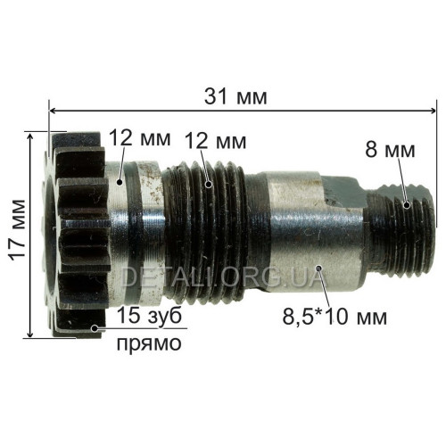 Блок-шестерня аккумуляторного секатора GRAND CA-21BL (d8,5*10*12 / 15 зубов прямо)