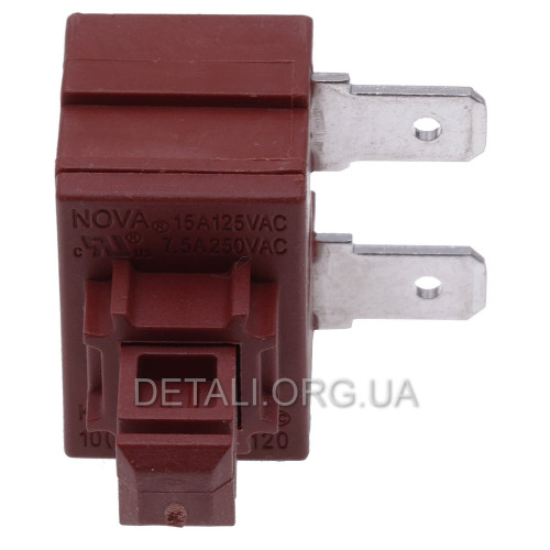 Кнопка питания/блокировки NOVA KAN-L5 (7,5А 250В) 2-контакта горизонтально