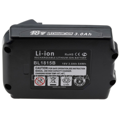 Аккумулятор шуруповерта Makita BL1815B LXT (Li-Ion, 18В, 3Ah) аналог 632A54-1