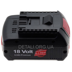 Аккумулятор шуруповерта Bosch Li-Ion 18V 6.0 Ah аналог 1600A004ZN