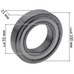 Подшипник BBC-R 6211 ZZ P6 (55*100*21) Латвия металл