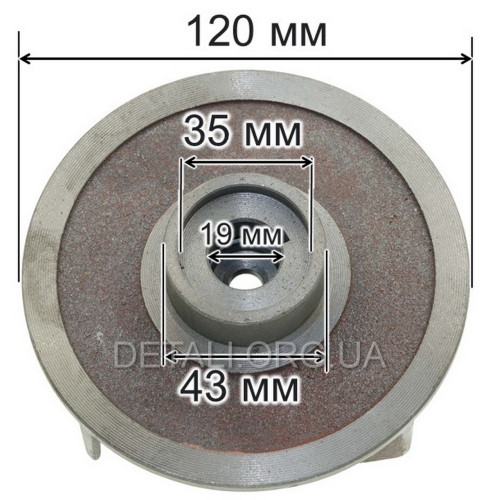 Робоче колесо мотопомпи (d19*35/D120/h25 мм)