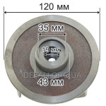 Робоче колесо мотопомпи (d19*35/D120/h25 мм)