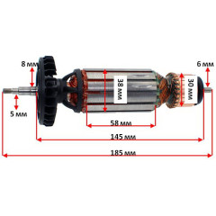 Якір болгарки УШМ Metabo WEA 19-180 Quick RT оригінал 310012230